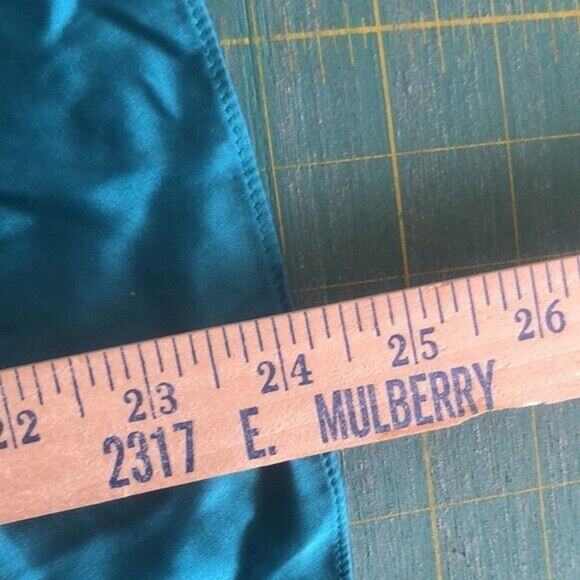 Vtg EXPRESS sz M SILK Blend TOP Tie Belt Short Sleeve Gathered Neckline Babydoll - Picture 7 of 7